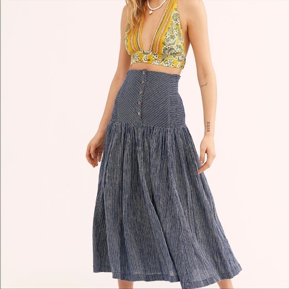 NWT Free People Ocean Eyes Strapless Maxi Dress Skirt XS